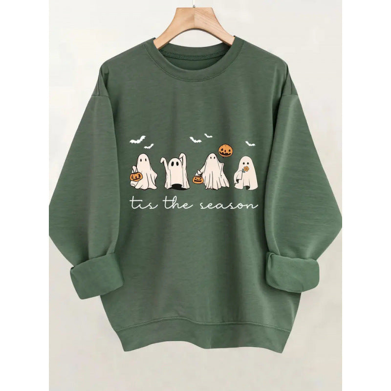 Damen Sweatshirt mit verspielt gruseligem Motiv EB