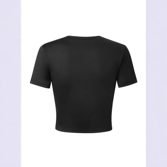Damen Crop-T-Shirt mit fröhlichem Kirschmotiv EB