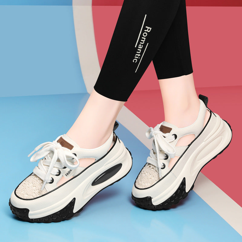 Damen Komfortable und stylische Sneakers mit atmungsaktiver Mesh-Oberfläche EB