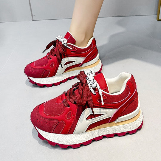 Damen Sportliche Komfort Sneakers mit dämpfender Sohle und einzigartigem Design EB