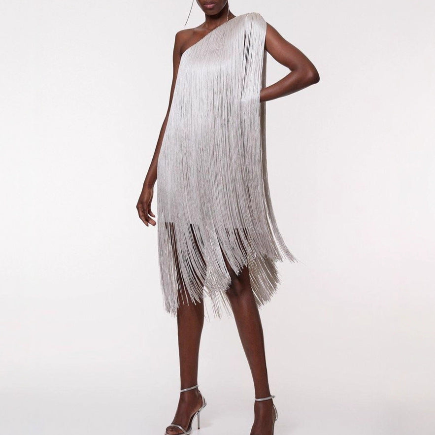 Damen Fransen-Kleid R&B
