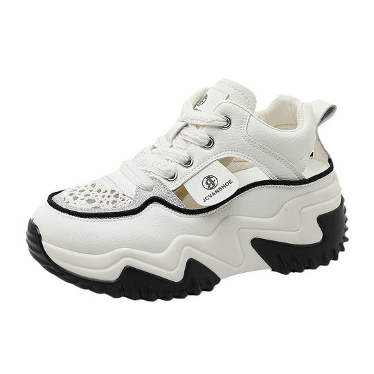 Damen Modische Chunky Sneakers mit atmungsaktivem Obermaterial und komfortabler Dämpfung EB