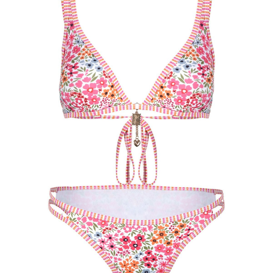 Damen Bikini-Set mit floralem Muster und verstellbaren Trägern EB