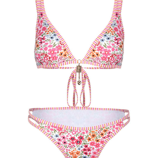 Damen Bikini-Set mit floralem Muster und verstellbaren Trägern EB