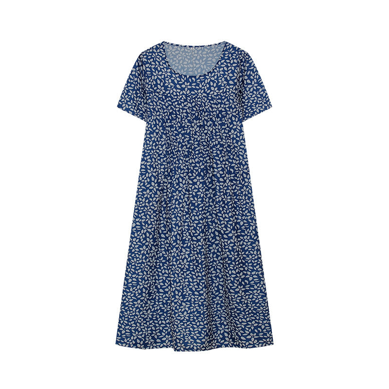 Damen Maxikleid mit floralem Design und weiten Ärmeln EB