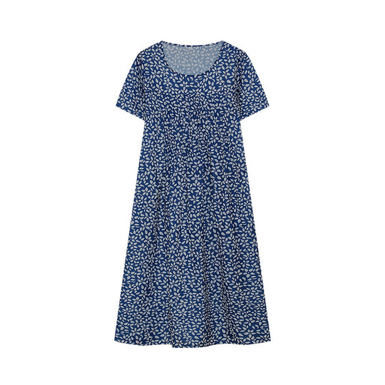 Damen Maxikleid mit floralem Design und weiten Ärmeln EB