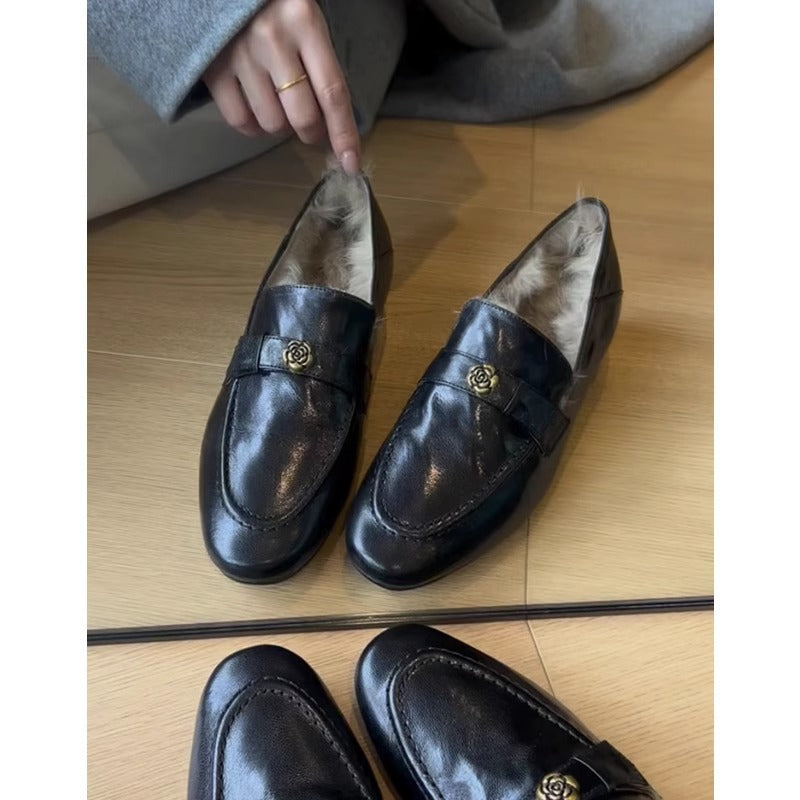 Damen Mokassins mit luxuriösem Innenfutter und eleganter Schmuckschließe EB
