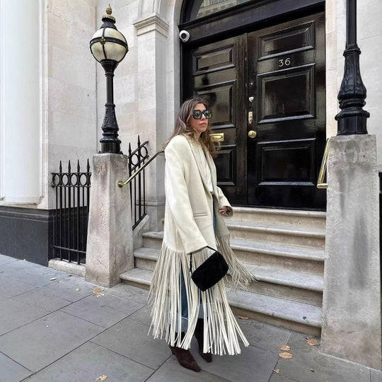 Damen Fransen-Blazer mit eleganter Passform und modernem Design EB