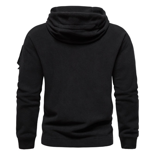 Herren moderne Fleece-Hoodie mit strategischen Reißverschlusstaschen EB