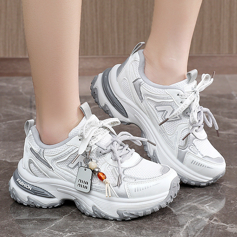 Damen Sportliche Sneakers mit atmungsaktiver Mesh-Oberfläche und dämpfender Laufsohle EB 1771555686