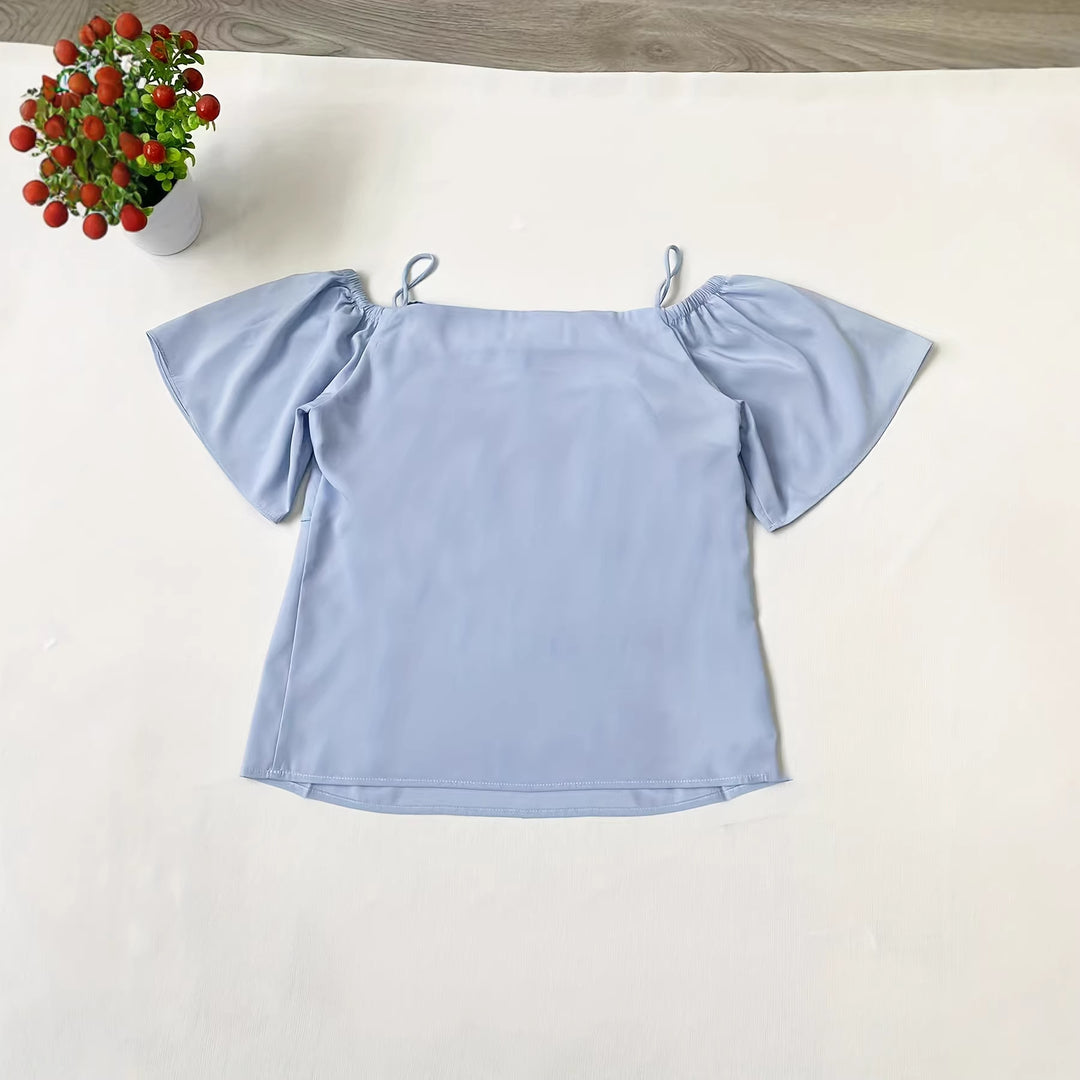 Damen Bluse mit Volants EB