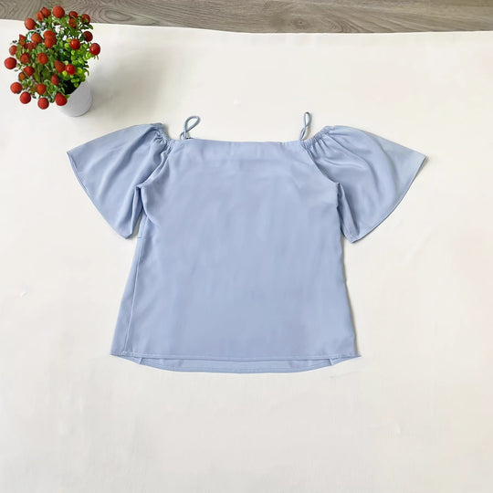 Damen Bluse mit Volants EB