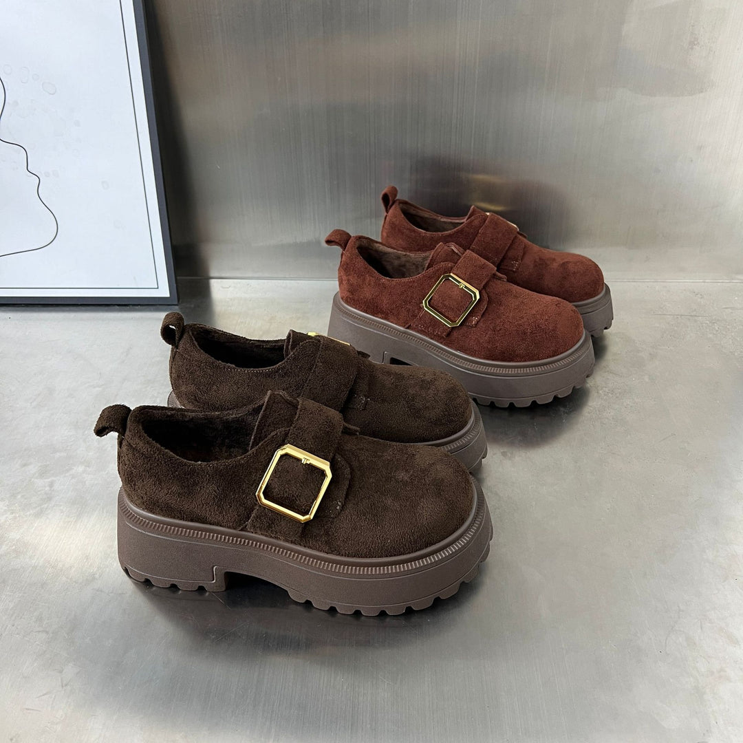 Damen Komfortable Chunky Clogs mit luxuriösem Schnallenverschluss EB