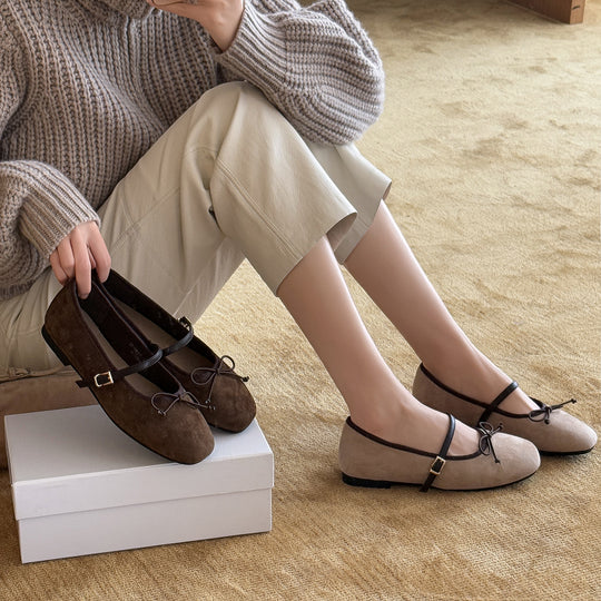 Damen Ballerinas im klassischen Vintage-Stil EB