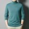 Herren nan schlanker Feinstrick-Rollkragenpullover aus Merino-Baumwollmix mit Rippenbündchen EB