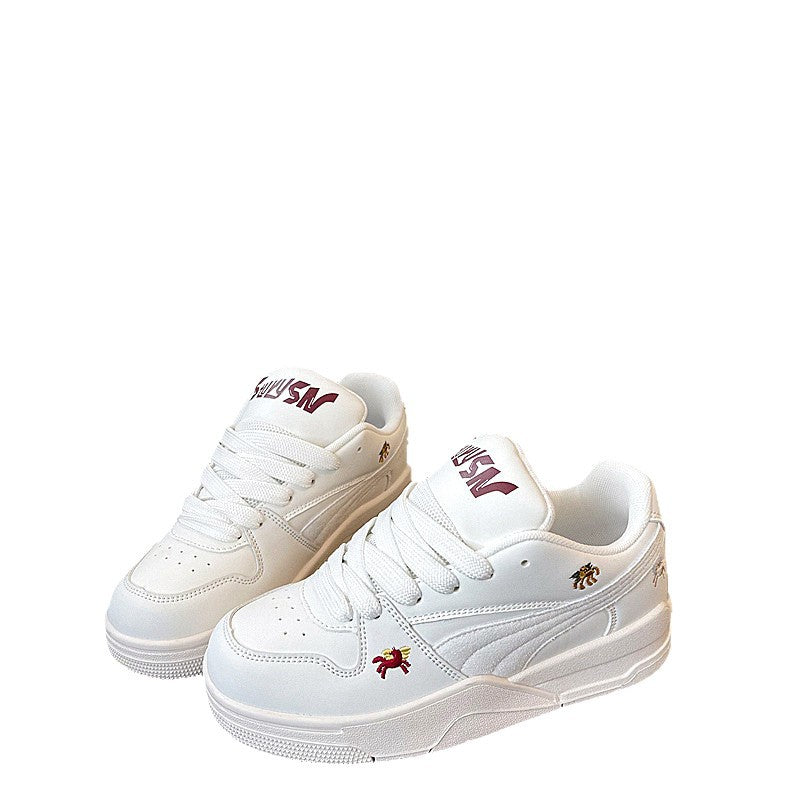 Damen modische Sneakers mit einzigartigen Stickereien und gepolsterter Sohle EB