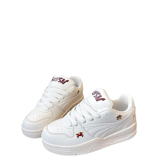 Damen modische Sneakers mit einzigartigen Stickereien und gepolsterter Sohle EB