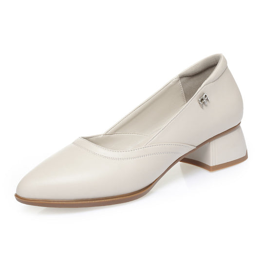 Damen klassische Pumps mit elegantem Blockabsatz und modischem Cut-Out-Design EB