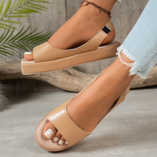 Damen Plateausandalen mit verstellbarem Riemen EB