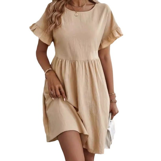 Damen Sommerliches Kleid mit Rüschendetails und lässiger Silhouette EB