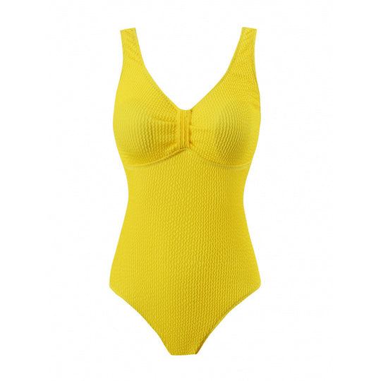Damen Einteiler Badeanzug mit figurformendem Design und attraktivem Rüschendetail EB