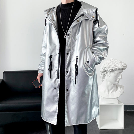 Herren reflektierende Regenjacke mit verstellbarem Kapuzenbereich und praktischen Taschen EB