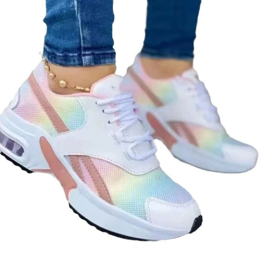 Damen Sportliche Sneakers mit atmungsaktiver Mesh-Oberfläche und gepolsterter Laufsohle EB