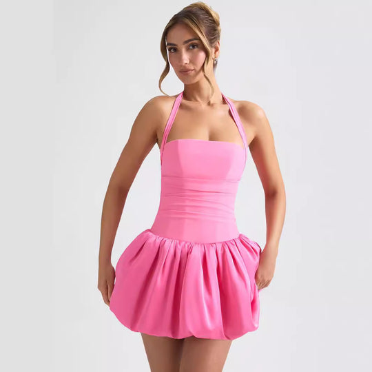 Damen Verspieltes Minikleid mit schwingendem Rock EB