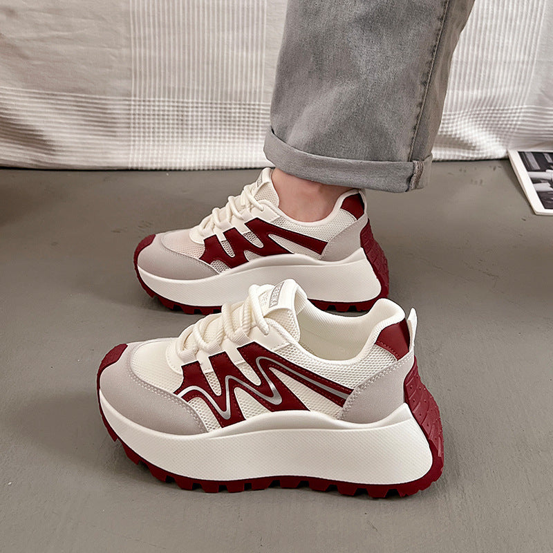 Damen Sportliche Chunky Sneakers mit atmungsaktiver Mesh-Oberfläche und komfortabler Dämpfung EB
