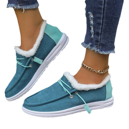 Damen Bequeme Slip-On Clogs mit kuscheligem Innenfutter und flexibler Sohle EB