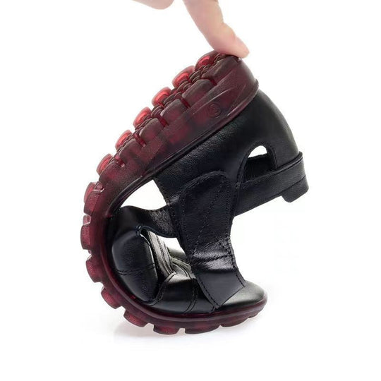 Damen Bequeme Riemchen-Sandalen mit atmungsaktiver Oberfläche und weicher Sohle EB