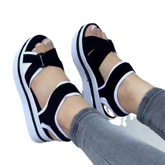 Damen verstellbare Sandalen mit anatomischer Fußbettung und rutschfester Sohle EB