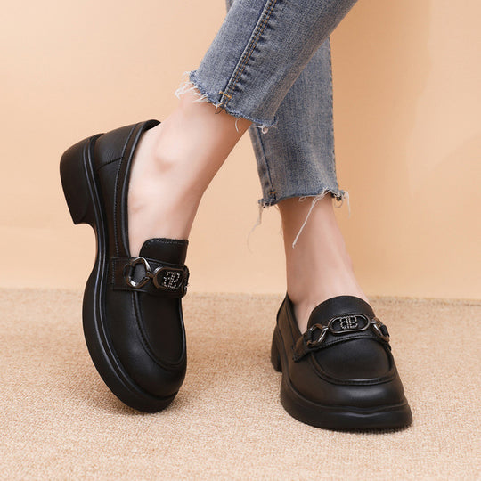 Damen Modische Loafers mit edel verzierten Schnallen EB