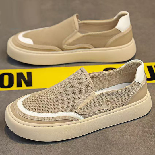 Damen Leichte Slip-On Sneakers mit atmungsaktiver Mesh-Oberfläche und rutschfester Sohle EB