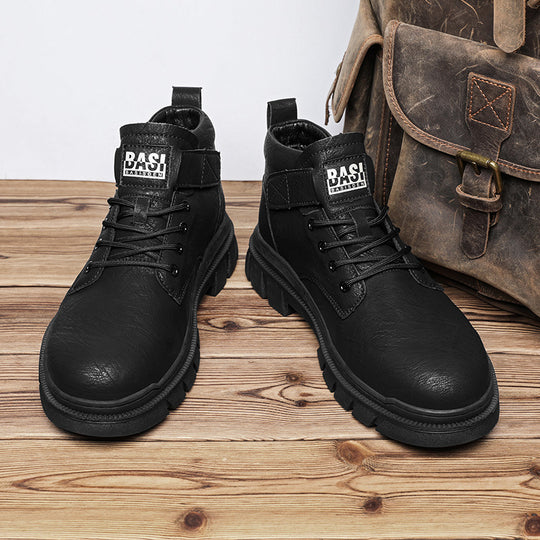 Herren robuste Schnürstiefel mit rutschfester Sohle EB