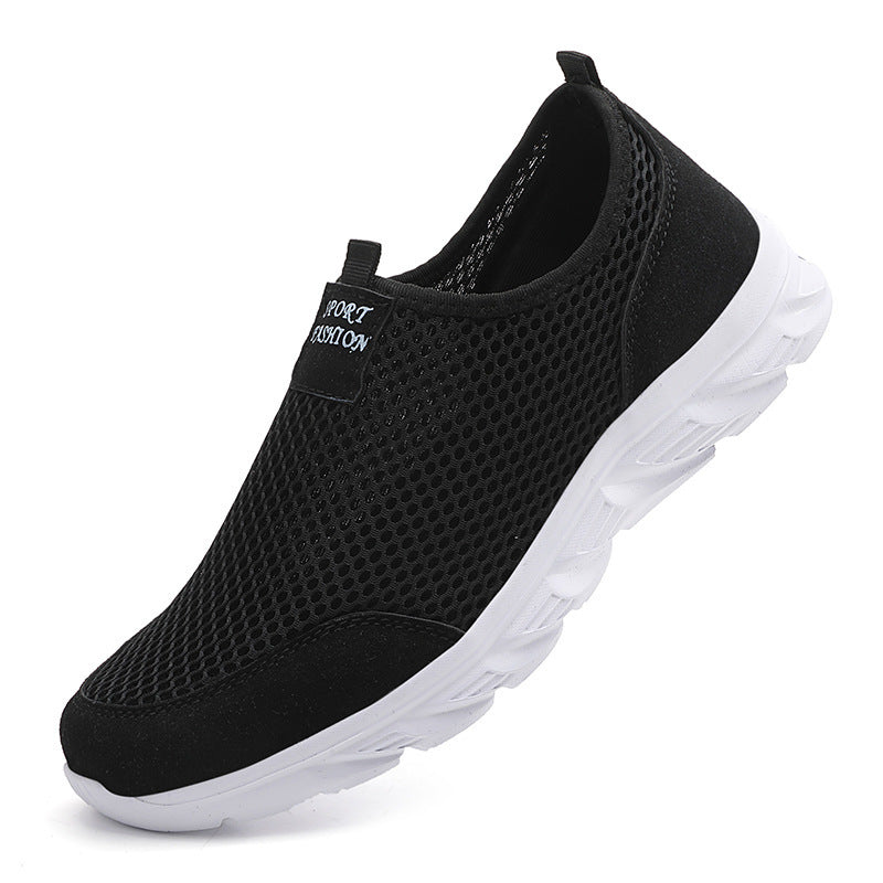 Damen Sportliche Slip-On Sneakers mit atmungsaktiver Mesh-Oberfläche EB