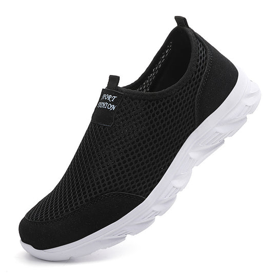 Damen Sportliche Slip-On Sneakers mit atmungsaktiver Mesh-Oberfläche EB