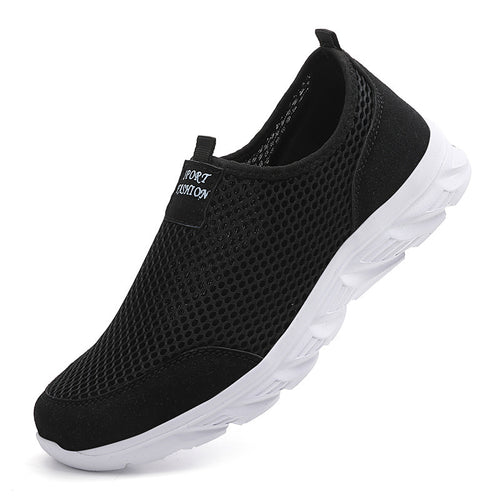 Damen Sportliche Slip-On Sneakers mit atmungsaktiver Mesh-Oberfläche EB