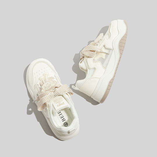 Damen Sneakers mit kreativem Schnürsystem und atmungsaktivem Mesh-Obermaterial EB