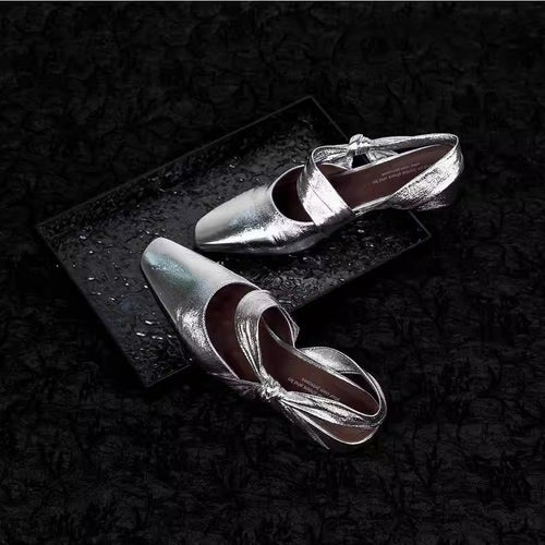 Damen Slingback-Pumps mit elegantem Knöchelriemen und modischem Glanz EB