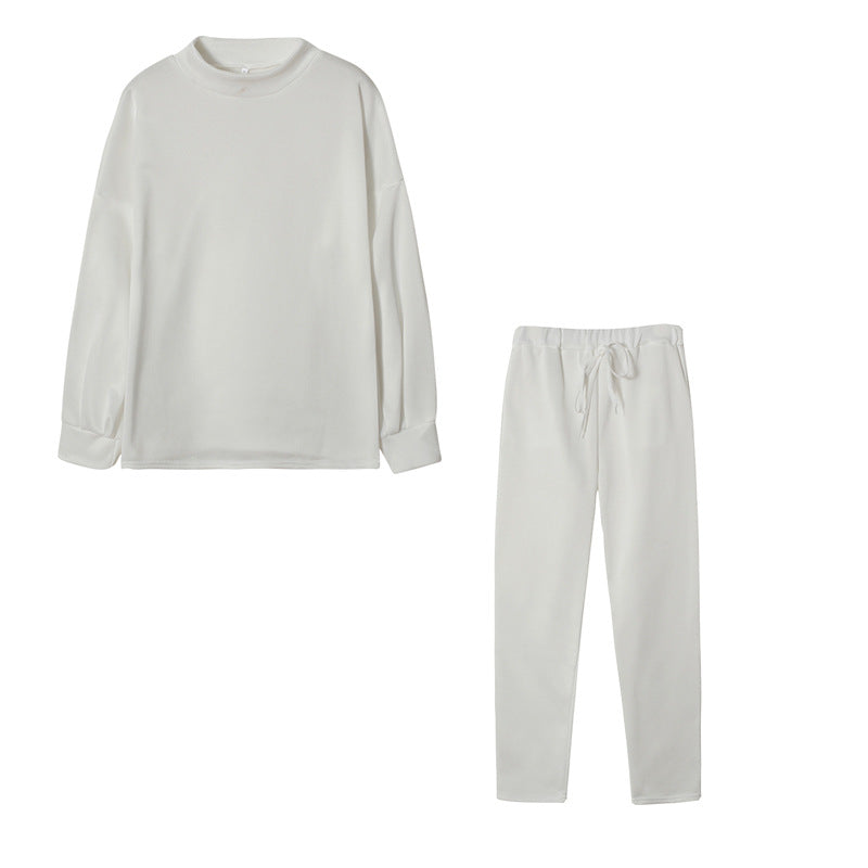 Damen Sportliches Jogginganzug-Set mit komfortablem Schnitt und hohem Kragen EB