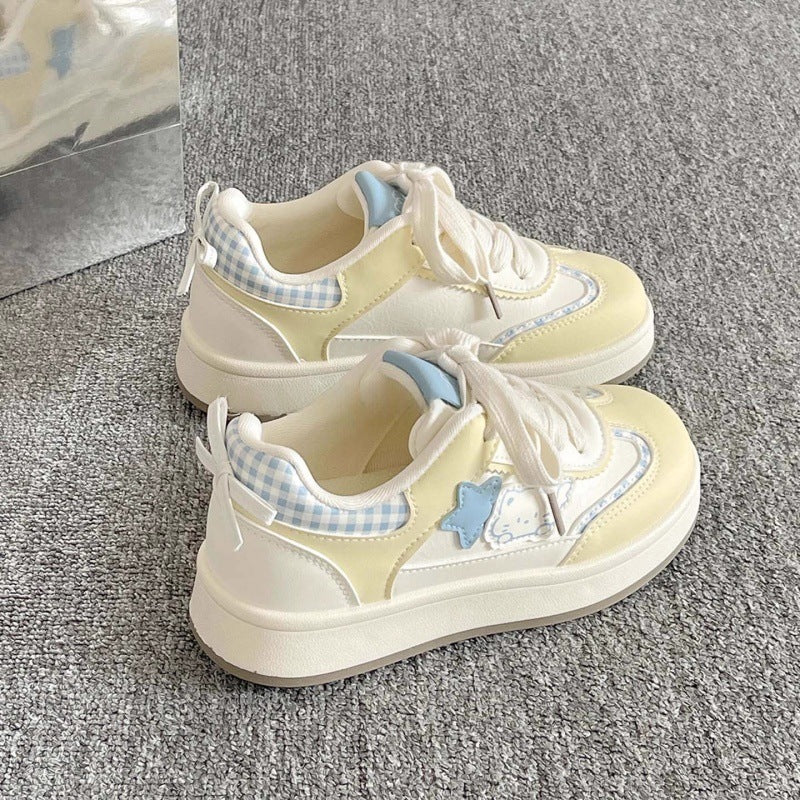 Damen Sportliche Sneakers mit Sternenapplikation EB