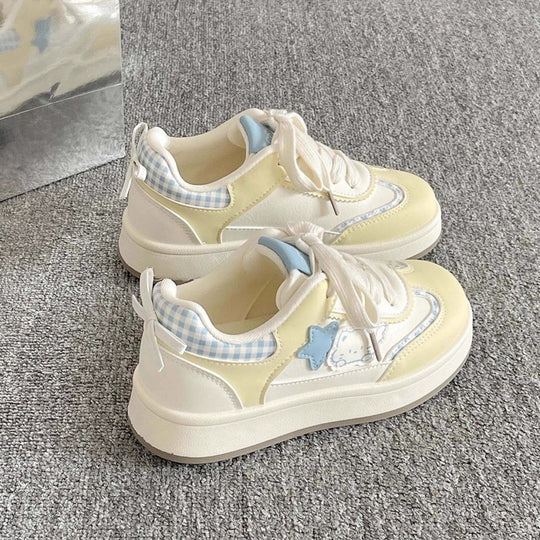 Damen Sportliche Sneakers mit Sternenapplikation EB