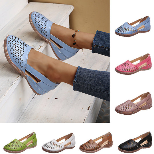 Damen Slingback-Sandalen mit atmungsaktiver Perforation und bequemem Fußbett EB