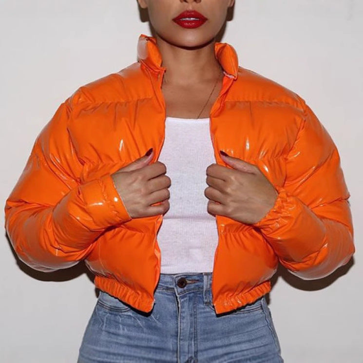 Damen Glänzende Kurzdaunenjacke EB