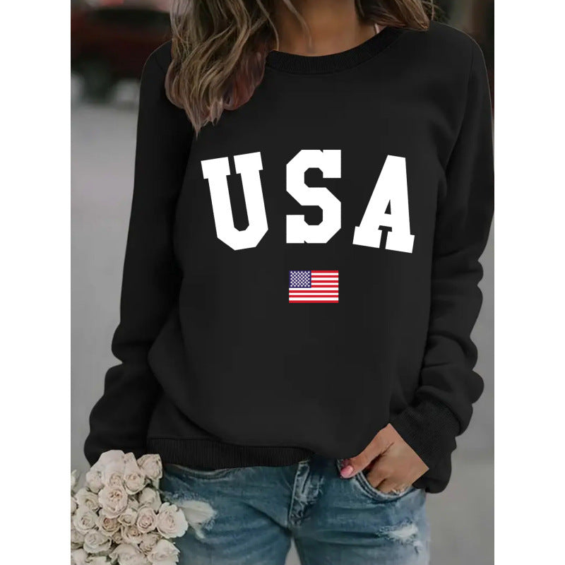 Damen Sweatshirt mit modernem USA-Statement und gemütlicher Passform EB