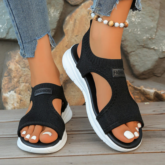 Damen Freizeitsandalen mit atmungsaktiven Riemen und rutschfester Sohle EB