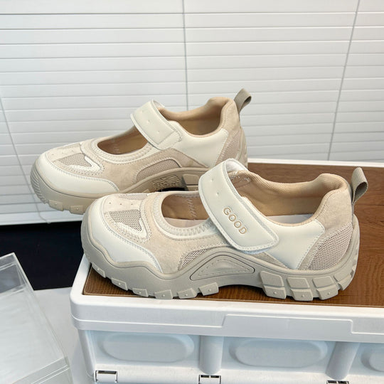 Damen Bequeme und stützende Sneakers mit Klettverschluss EB
