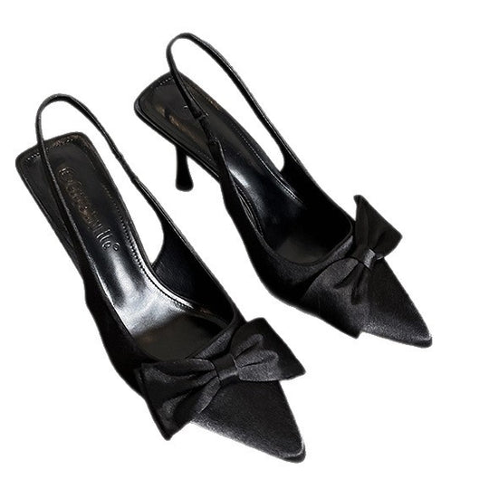 Damen Slingback-Pumps mit stilvollem Schleifendetail und femininem Absatz EB