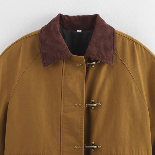 Damen Utility-Jacke mit praktischem Taschen-Design und gefüttertem Kragen EB